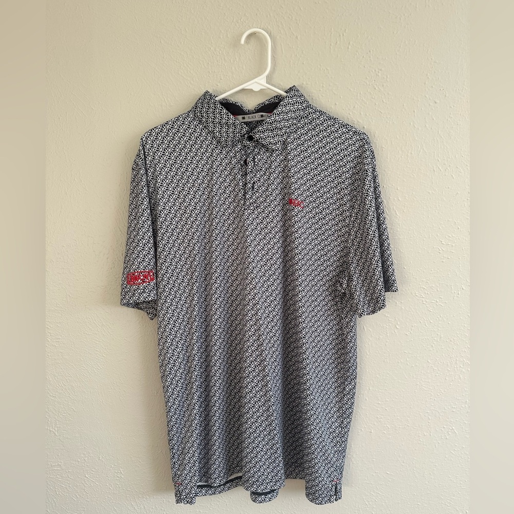 Black Clover Gray Patterned Men's Polo Shirt